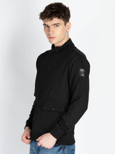 Mens Solid High Neck Lightweight Sweatshirt